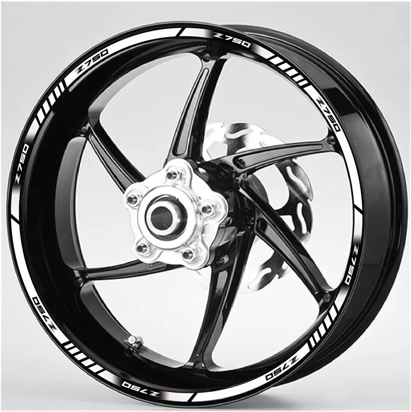 

Motorcycle tyre Stickers inner wheel reflective decoration decals For KAWASAKI Z750 pegatina rueda moto