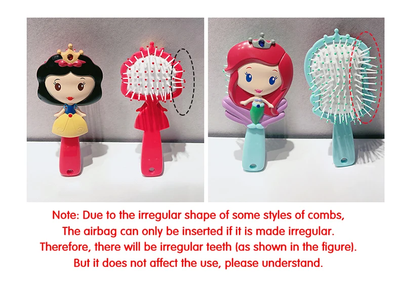 Дисней Принцесса замороженная щетка для волос brosse cheveux Kids нежная Антистатическая щетка кудрявый клубок Русалка щетина ручка Клубок Расческа