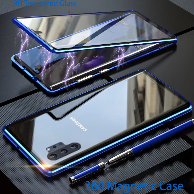 Магнитный металлический чехол для Samsung Galaxy note 10 plus A50 A51 A70 A71 a 41 A10 A21S A90 a20e S10 Lite