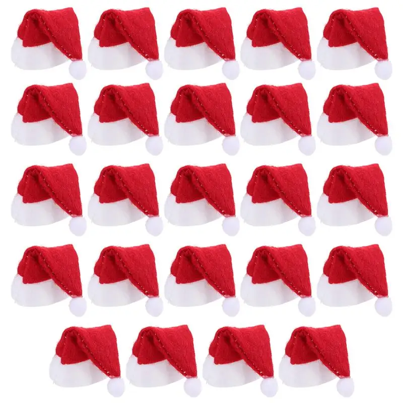

24pcs Lollipop Christmas Hat Small Mini Candy Santa Claus Caps Party Accessories