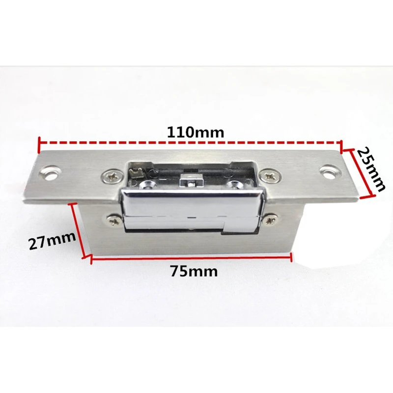 electric door adjustable lock tongue secure electric strike lock door double unlock mode ncno 12v access control system free global shipping
