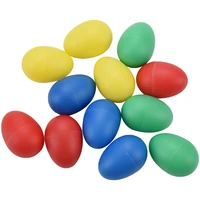12pcs plastic egg shakers set with 4 different colorspercussion musical egg maracas child kids toys