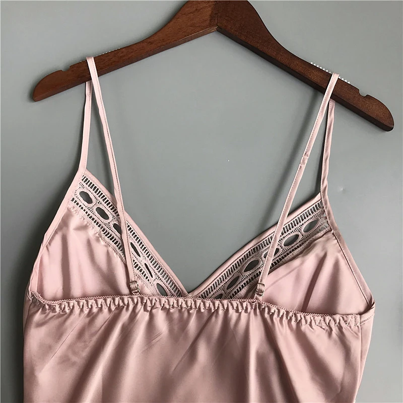 Белая ночная рубашка без бретелек на груди сексуальная маленькая женская летняя