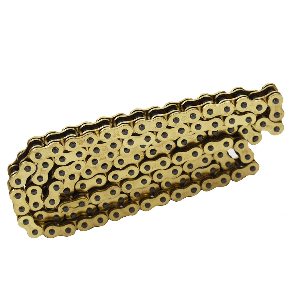 Цепь привода золотого цвета с уплотнительным кольцом 525 120 ATV мотоцикл шаг