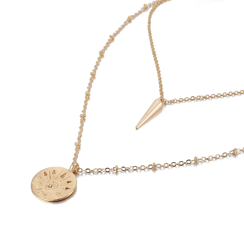 Tocona Vintage Layered Coin Necklaces for Women Gold Chain Long Statement Necklace Pendant Boho Choker Ethnic Jewelry 8941 | Украшения и