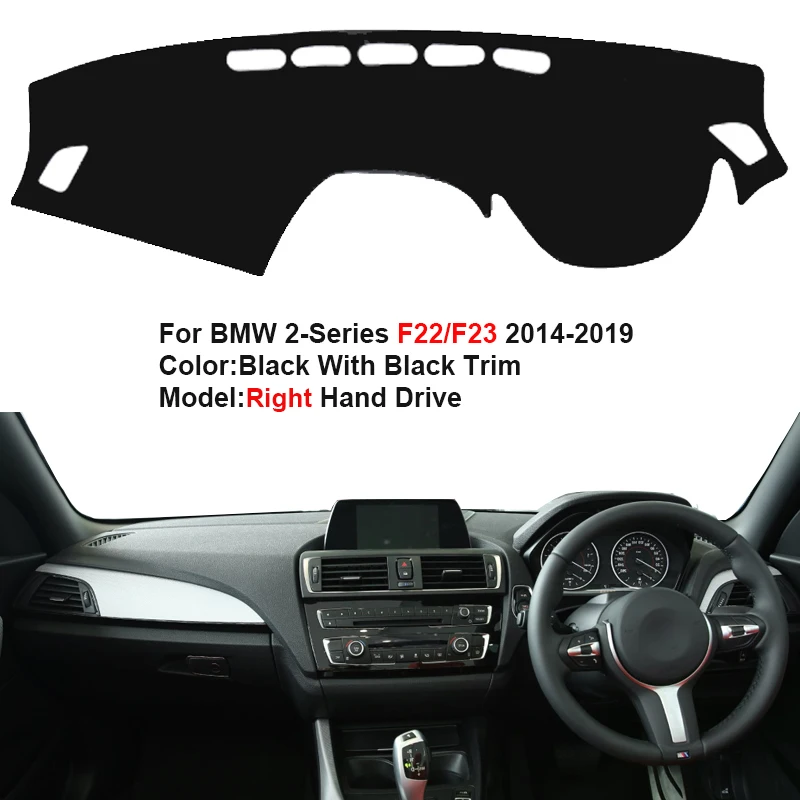 

Чехол на приборную панель автомобиля, коврик для приборной панели, накидка для BMW 2 серии F22 F23 F45 F46 2014 2015 2016 2017 2018, автозащитная солнцезащитная козырек