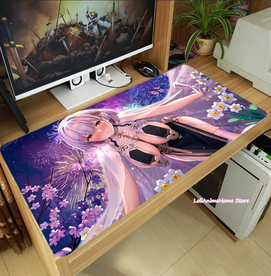 

Hot Game Anime Azur Lane Sirius Large Mouse Pad Thicken Laptop Gaming Mice Mat Table Keyboard Mat Anti-Slip Playmat