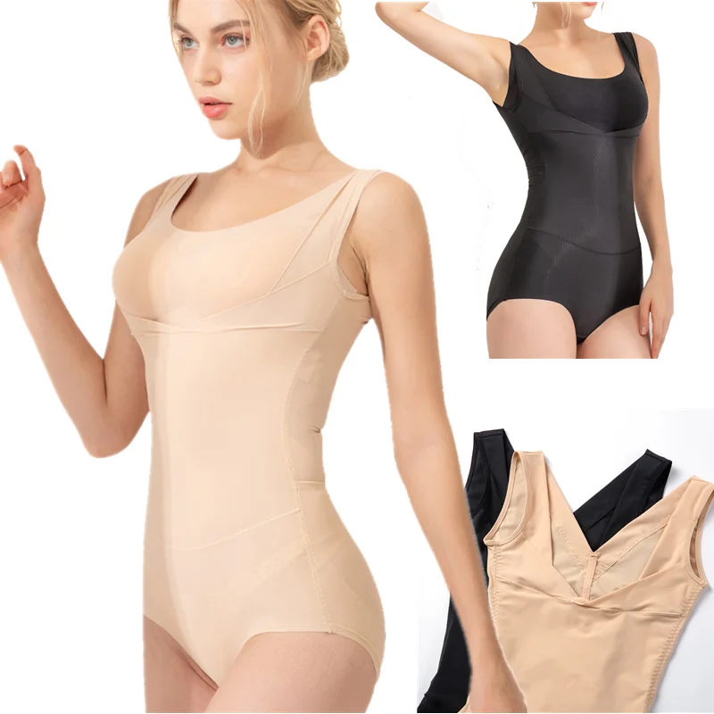 

Утягивающий корсет для послеродового периода, женское Утягивающее боди, Утягивающее нижнее белье для похудения, цельный утягивающий корсе...