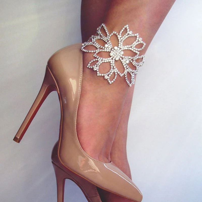 Стразы Кристалл полый цветок блестящие Модные женские ювелирные изделия на руку