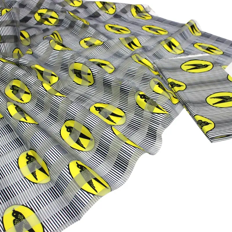 YJ851023S5 African wax ankara fabric hot selling silk organza fabric ribbon organza fabric for dress 4+2yards - Цвет: YJ851023S5