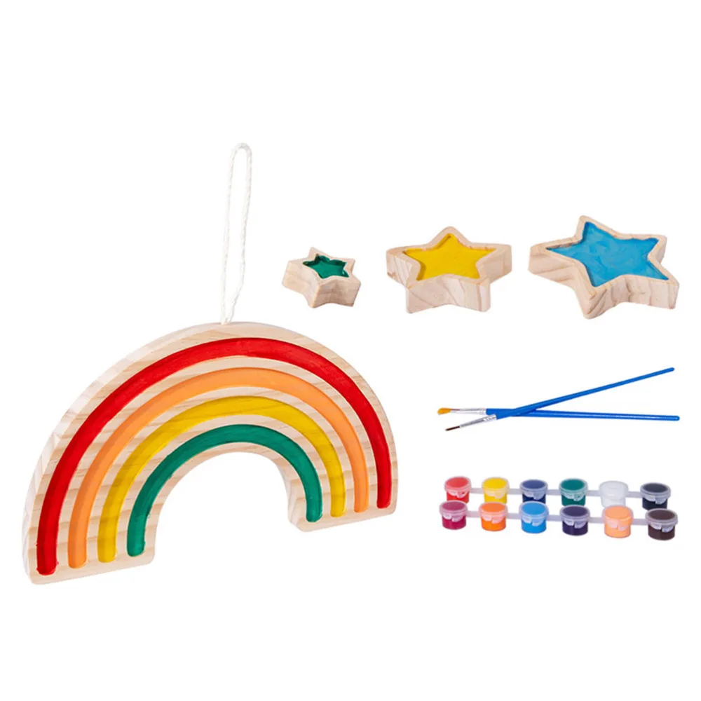 

1 Set Delicate Children DIY Craft Rainbow Stars Shape Coloring Educational Toys