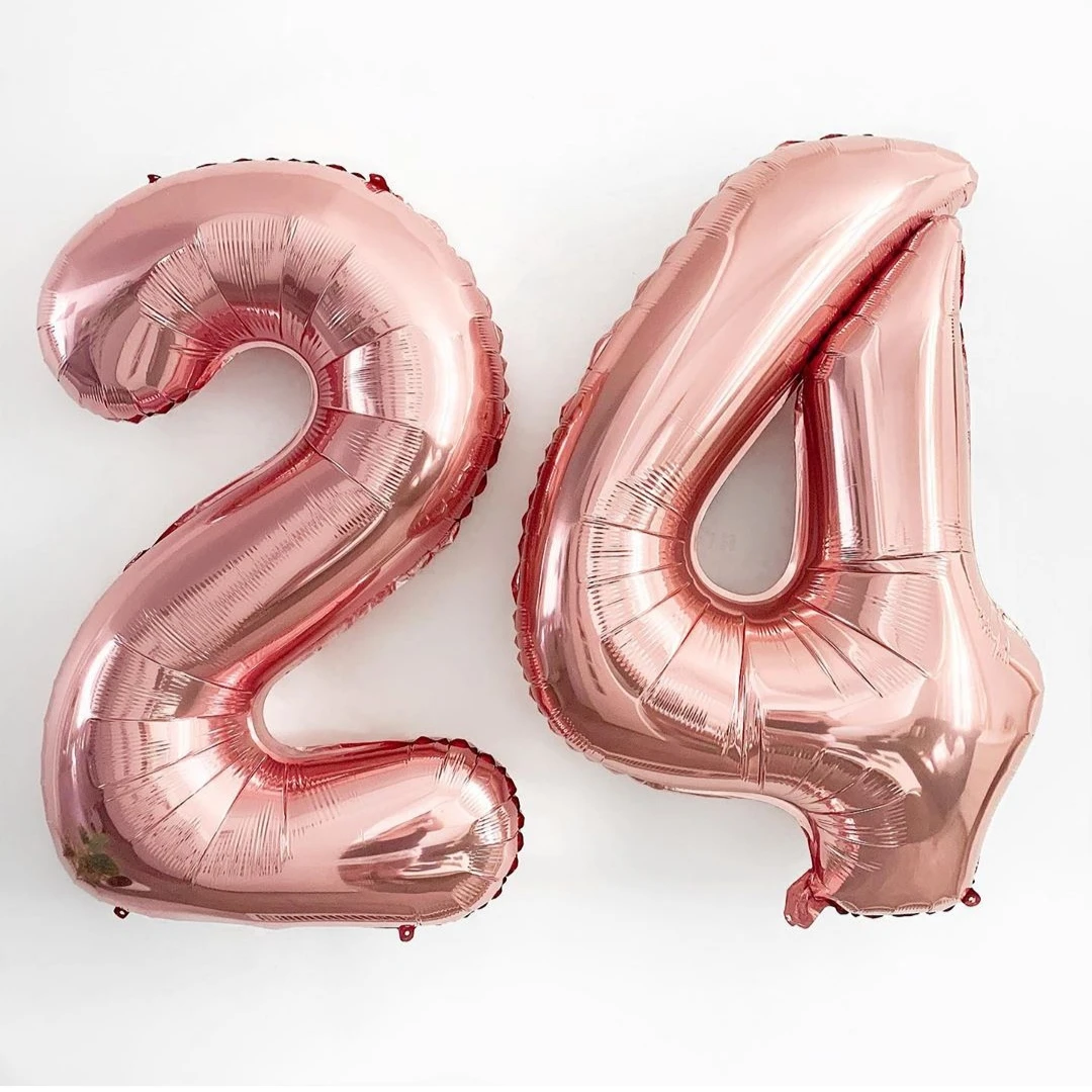 1 шт. 40 дюймов розовые, золотые, серебряные номер Фольга воздушные шары День рождения украшения дети Свадебные украшения наборы; детский душ Globos