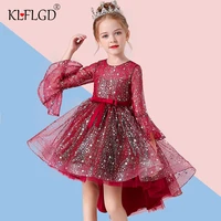 3 12 year old girl birthday party party tuxedo 2021 new girls formal christmas party star sequin lace embroidery tuxedo