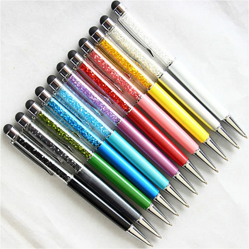 

2021New Color Crystal Ballpoint Pen Fashion Creative Stylus Touch Pen Writing Stationery Office School Pen Ballpen Ink Black