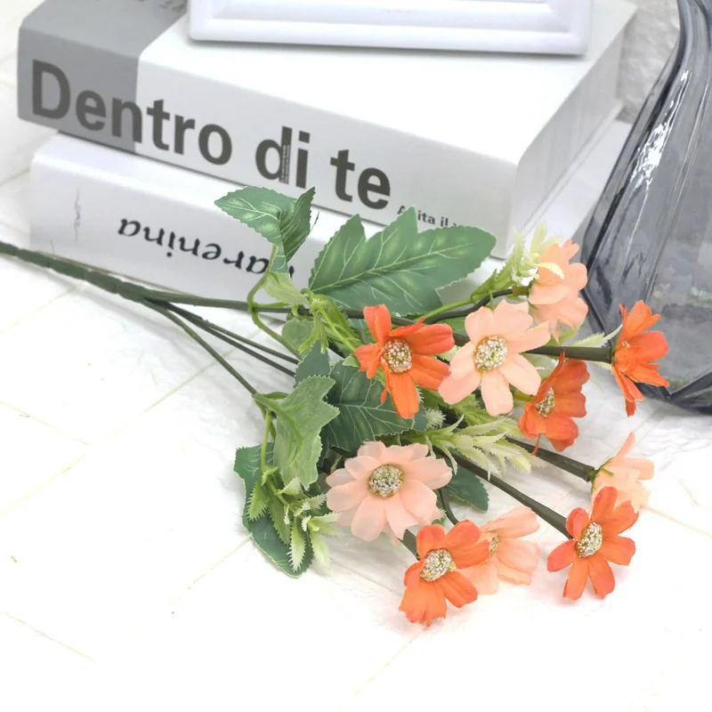 Шелковые цветы искусственный цветок Декоративный букет для дома свадьбы осени 33