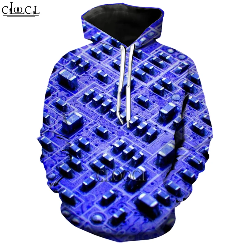 

HX Electronic Chip 3D Print Hoodie Oversized Men Women Tracksuit Pullover Fashion Casual Autumn All-match Hoodies Drop Shipping