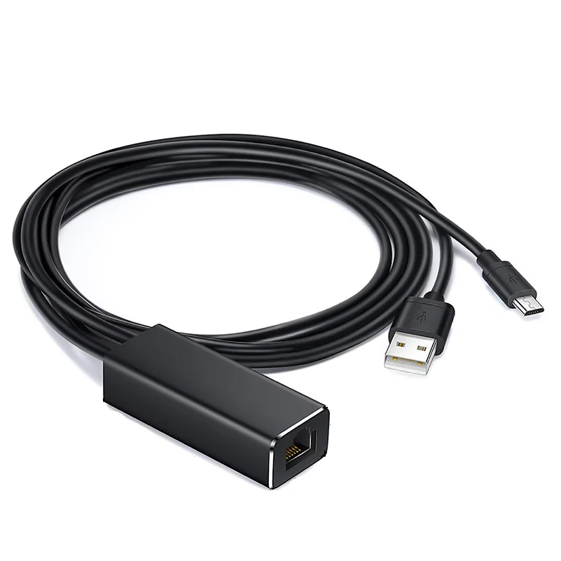 Микро USB 2,0 к RJ45 Ethernet адаптер для Google Chromecast 2 1 Ультра аудио 480 Мбит/с Fire tv Stick