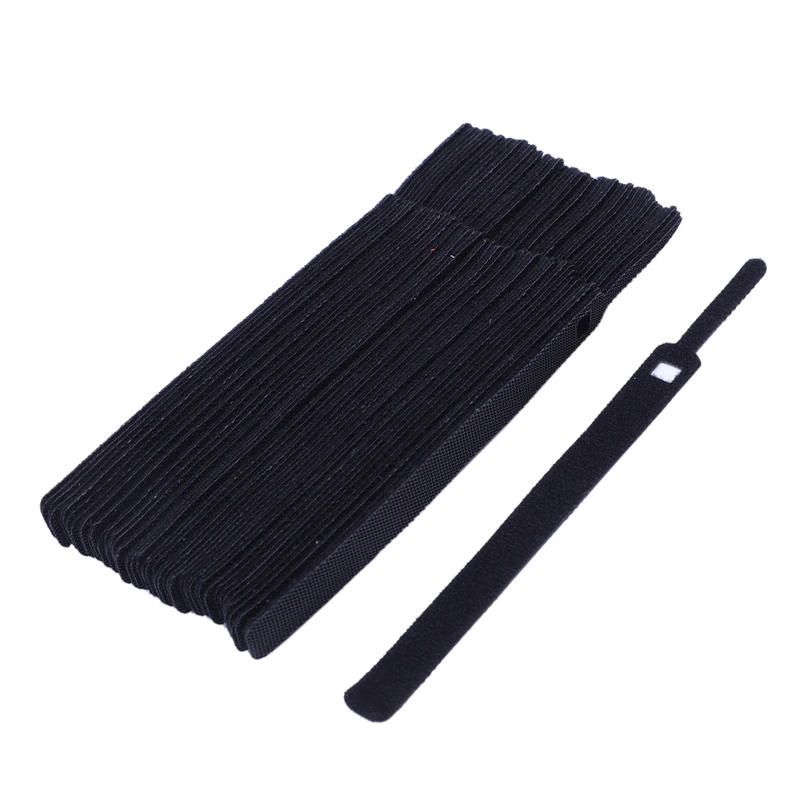

50Pcs Nylon Reusable Cable Ties with Eyelet Holes Back To Back Cable Tie Nylon Hook Loop Fastener Management