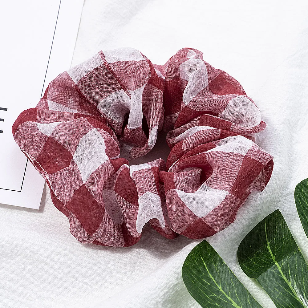 

8 Colors Striped Scrunchie Women Girls Elastic Hair Rubber Bands Accessories Gum for Women Tie Hair Ring Rope Ponytail Holder