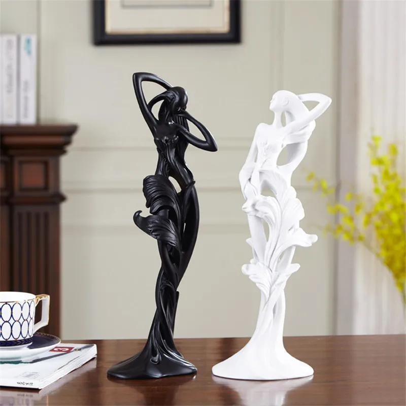

[HHT]Creative European Character Sculpture Ornament Abstract Figures Resin Crafts Statue Home Decoration Accessories Furnishings