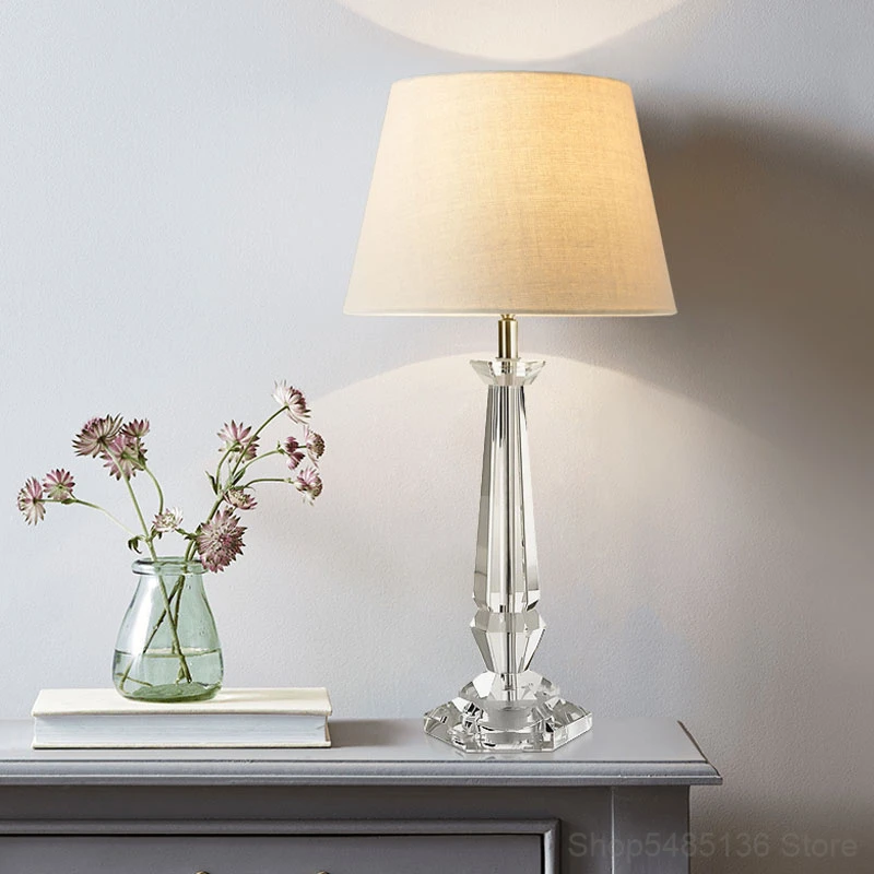 

Современная Хрустальная настольная лампа для спальни, гостиной, Хрустальная основа для кабинета, гостиницы, комнаты, украшение для дома, ба...