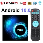 ТВ-приставка на Android 10, 4 ГБ, 64 ГБ, 6K, приставка для Smart TV, YouTube, ТВ-приставка на Android, 2 ГБ, 16 ГБ, медиаплеер, четырехъядерный, 1080P, H.265, Wi-Fi, 2,4G, T95, LEMFO