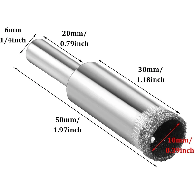 

20 Pcs 1/2 Inch Diamond Drill Bits Diamond Hole Saws Hollow Core Diamond Coated Drill Bits Set Extractor Remover Tools