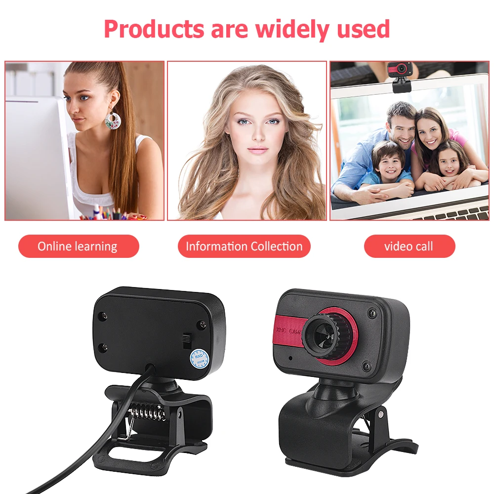 

USB WebCam High Definition Web Camera Built-in microphone with MIC Clip-on Webcam for Computer Webcams