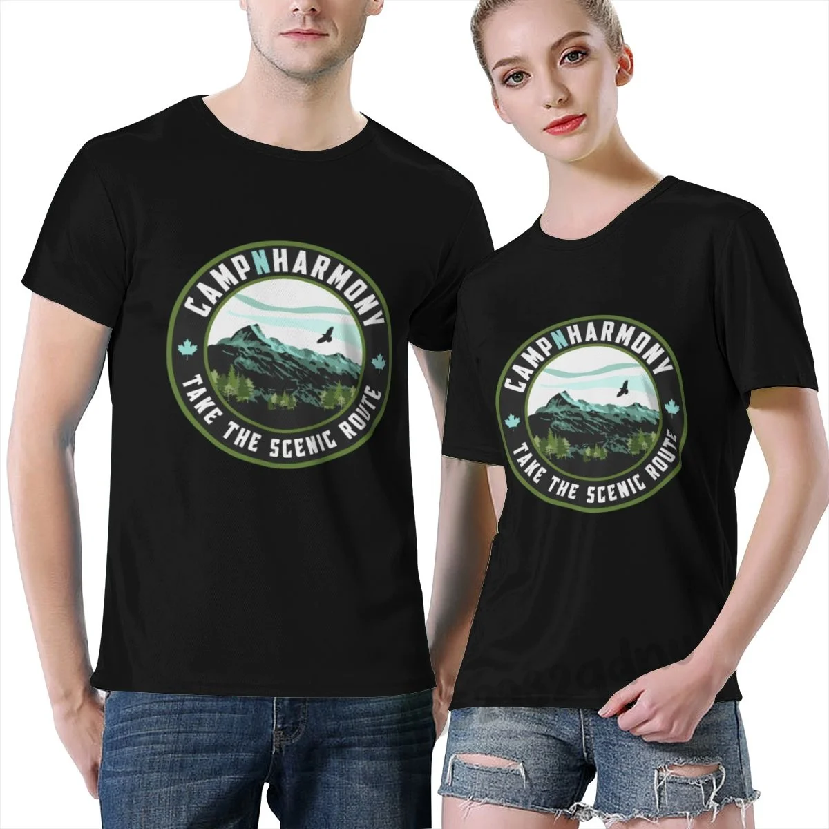 

CampNHarmony Badge T Shirt Short Sleeve Family Designing Natural Euro Size S-6xl Humor Crazy Shirt