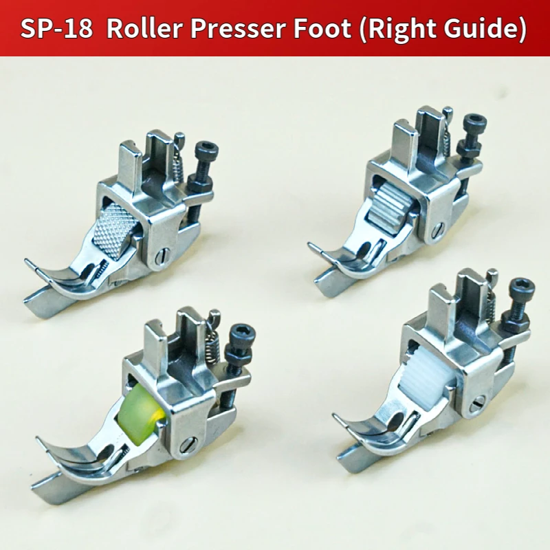 

SP-18 Right Edge Guide Roller Presser Foot For Industrial 1-Needle Lockstitch Sewing Machine Accessories Pressure With Wheel