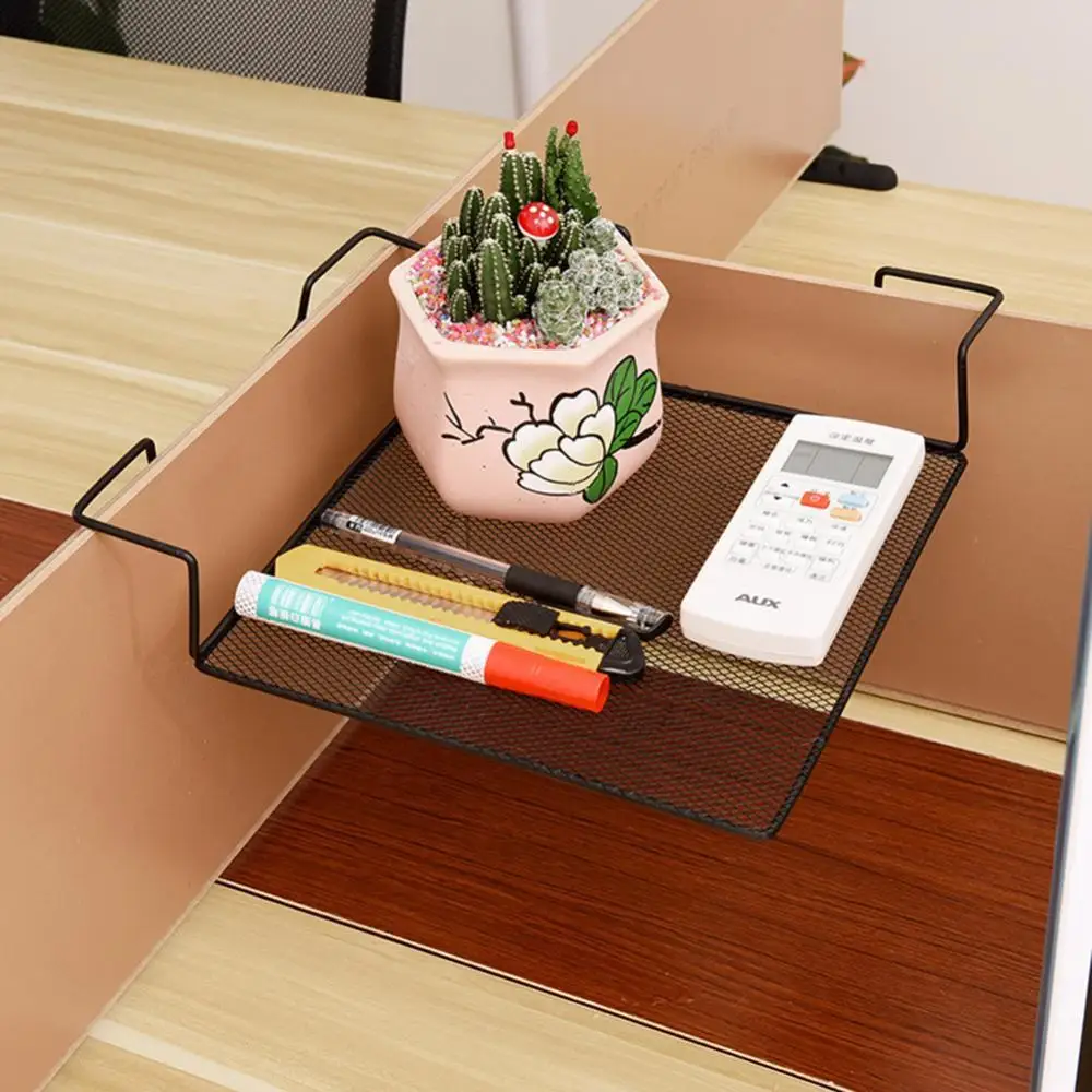 

60% Hot Sales!!! Iron Square Triangle Office Cubicle Corner Shelf Storage Rack Sundries Organizer