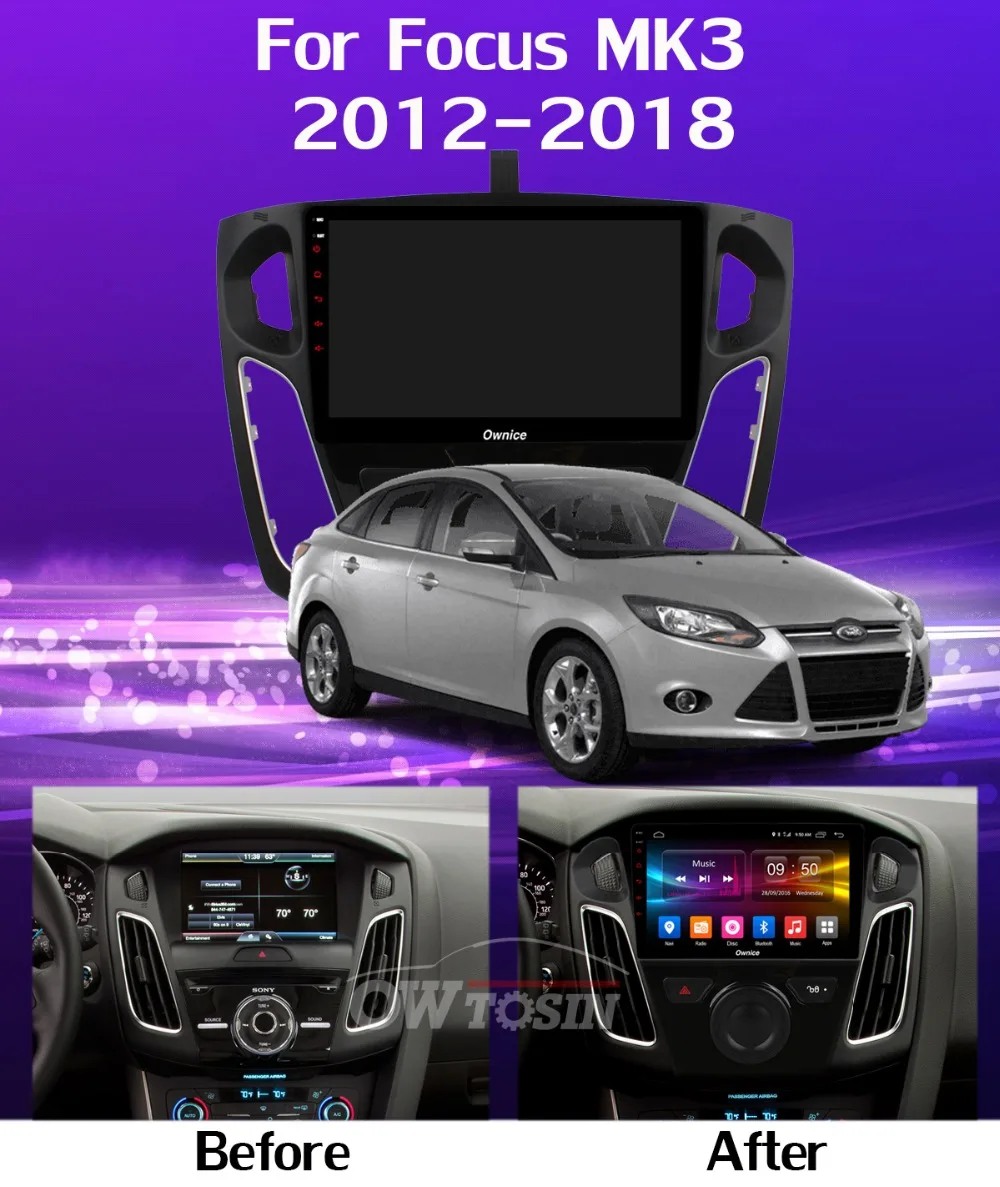 360 ° панорамный 4 × камера 4G SIM Android 9,0 4G+ 64G SPDIF DSP CarPlay Автомобильный плеер для Ford Focus 3 mk3 2012- gps Navi Радио