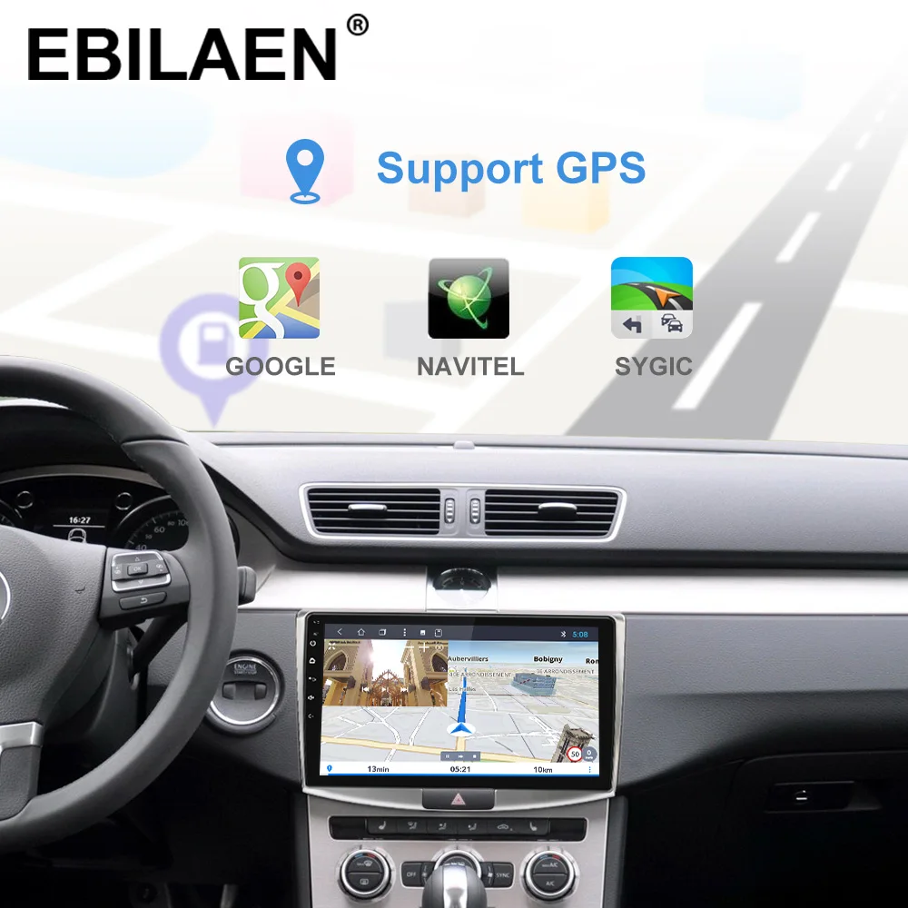 EBILAEN автомобильный Радио мультимедийный плеер для VW Volkswagen Passat B7 B6/Magotan 2Din Android 9,0 автомобильное радио с GPS навигационная система DVR камера