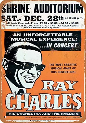 

1963 Ray винтажный металлический знак Чарльза, настенные декоративные знаки 8x12 дюймов