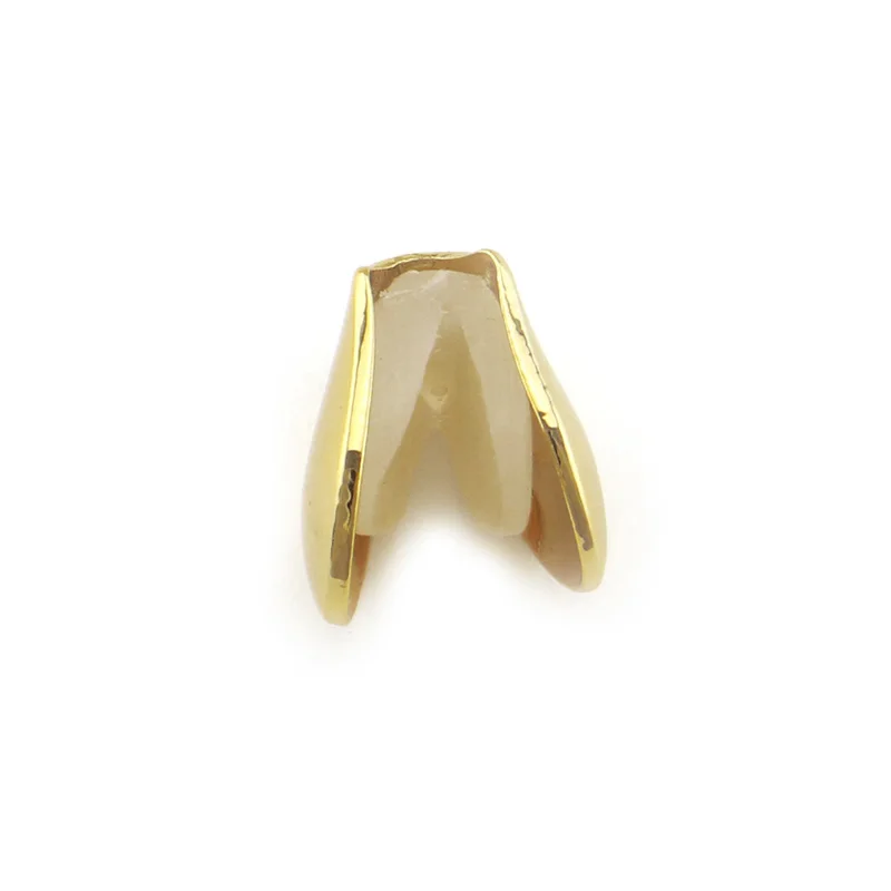 2021 модные маленькие зубные насадки золотого цвета в стиле хип-хоп золотые