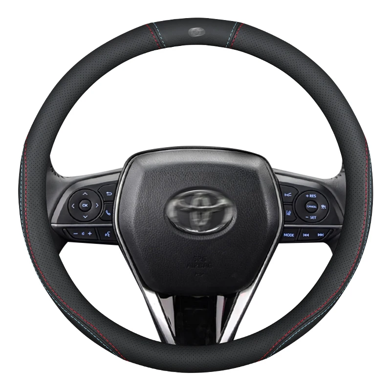 

Car Steering Wheel Cover Skidproof Auto Steering-Wheel Cover Anti-Slip Leather Carstyling For Toyota Car Accessories