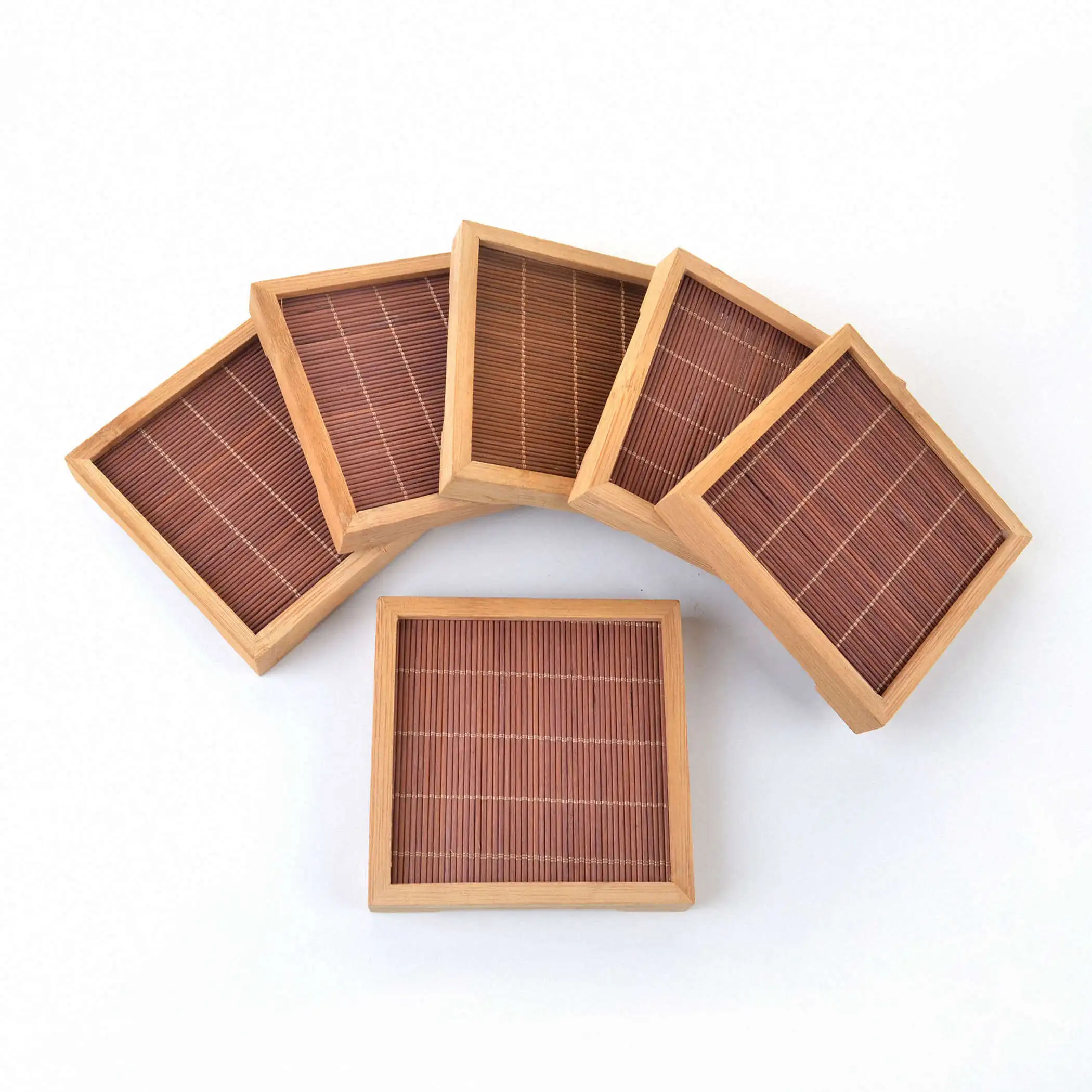 Коврик из натурального бамбука для чашек квадратный поднос чашки гунфу кунг фу