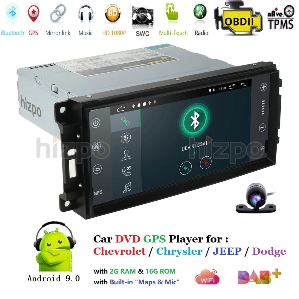 DSP ips 4G Android 9 автомобильный стерео для Jeep Grand Cherokee Chevrolet Commander Dodge Chrysler 300C плеер DVR TPMS DAB камера