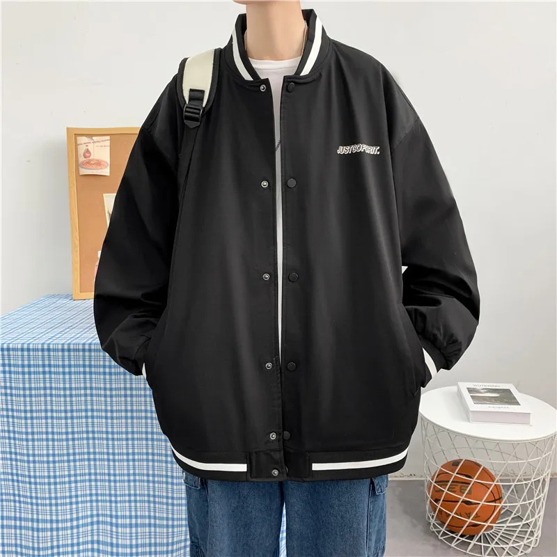 Куртка бомбер в стиле преппи с принтом Мужская Осенняя уличная хип хоп унисекс