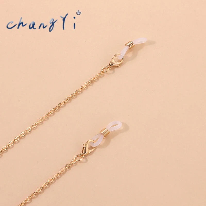 

Changyi Bohemia 2021 Trend Symmetry Cross Glasses Hanging Chains Sunglasses Women Mask Chain Fashion Jewelry Nonslip Metal Chain