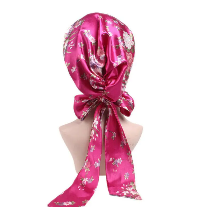 8 видов цветов Для женщин шелковая душ Кепки ночного сна Ванна головной убор