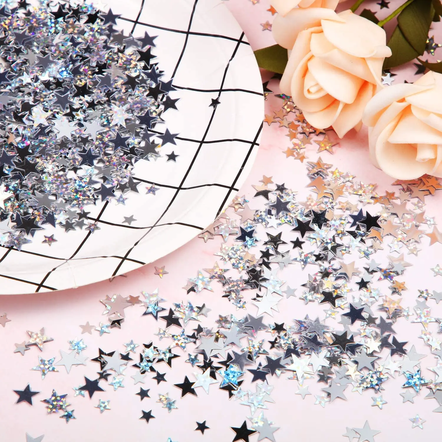 Свадебные юбилейные diy блестящие украшения из стекла для вина конфетти розовые
