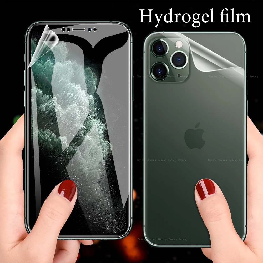 Мягкая Гидрогелевая пленка для iPhone X XS XR Max 11 Pro 7 8 Plus 6 6s PLUS|Защитные стёкла и плёнки