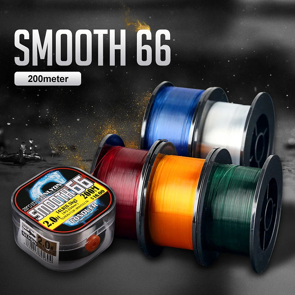 Evercatch smooth66 200 м нейлоновый однонитевой шнур для рыболовной лески | Спорт и