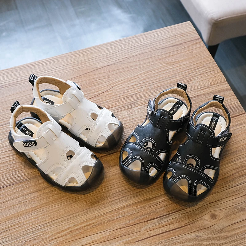Летние сандалии для мальчиков 2020 детская обувь с закрытым носком и защитой от