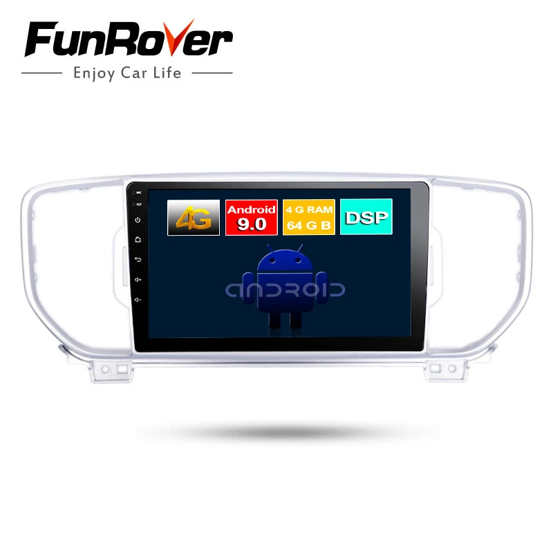 Funrover 8 &quotandroid9.0 автомобильный мультимедийный плеер для KIA sportage KX5 2016 2017 2 din dvd Радио