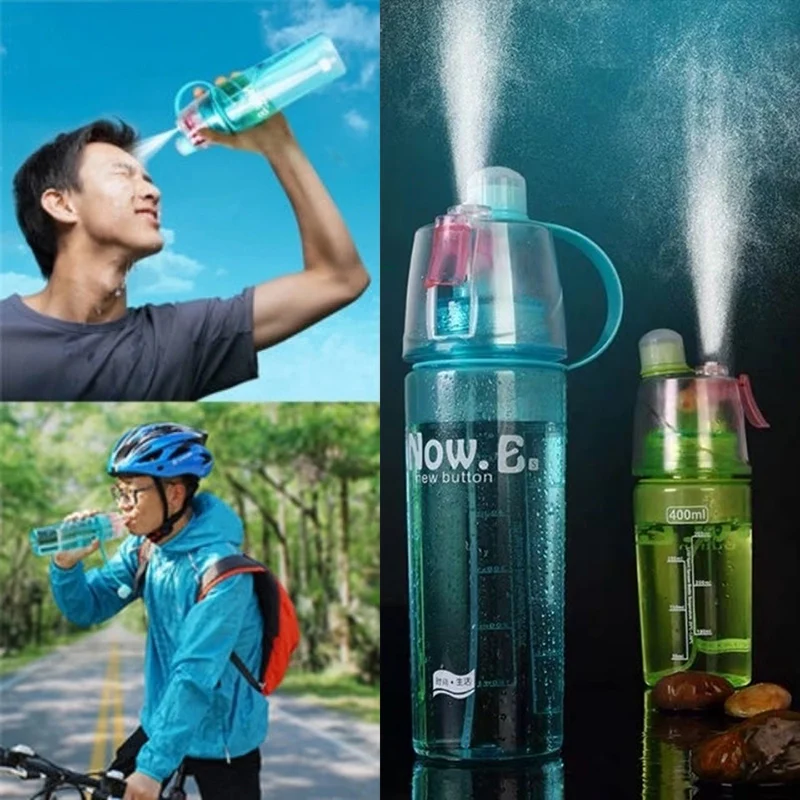 

400/600ml Water Bottle Spray Straw Cups Outdoor Sports Gym Climbing Bike Bicycle Shaker Drinking Bottles Portable Drinkware