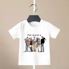 Новое поступление, повседневные Мультяшные футболки для маленьких девочек, футболка с коротким рукавом для мальчиков, Забавная детская футболка с принтом лучшего друга, милые футболки в стиле Харадзюку