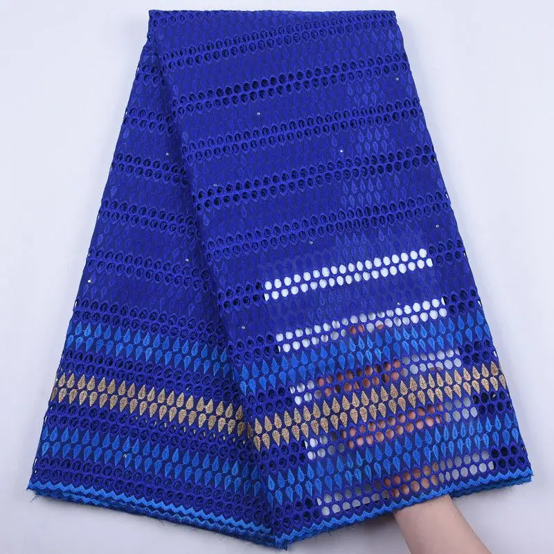 

Royal Blue Swiss Voile Lace In Switzerland Hole Cotton Swiss Lace Fabric African Lace Fabric Nigeria Lace Fabric For Dress S1894