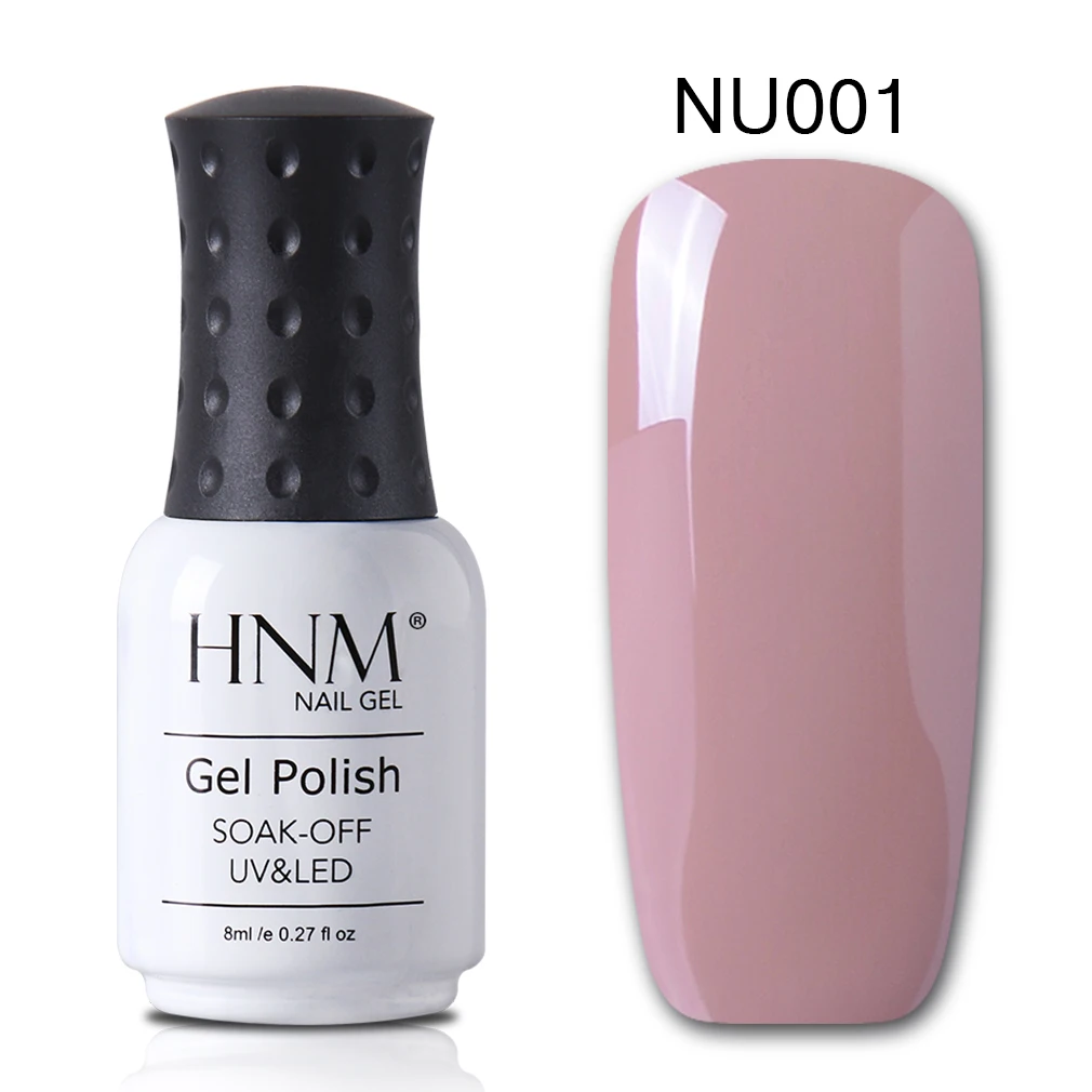 Nude001 HNM 8 мл серый фиолетовый серия цвет уф-гель для ногтей светодиодный лампа гель-лак замачиваемый гибридный лак краска штамповка топ основа лак - Цвет: Nude001